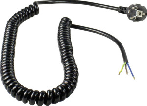 AS Schwabe 70424 Strom Anschlusskabel Schwarz 2.5m