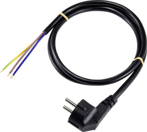 Sygonix SY-5043472 Strom Anschlusskabel Schwarz 1.50m