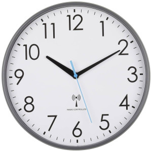 TFA Dostmann 60.3549.10 Funk Wanduhr 300mm x 65mm Grau