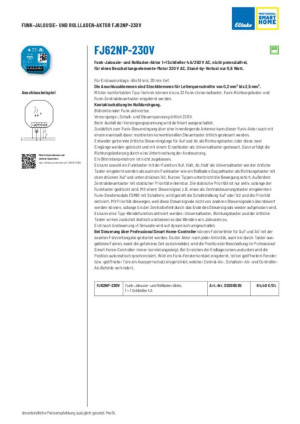 Eltako FJ62NP-230V Jalousie-/Rollladenaktor Unterputz