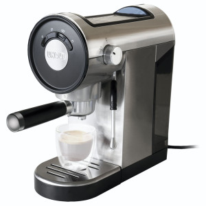 Unold Piccopresso Espressomaschine mit Siebtrger Edelstahl, Schwarz