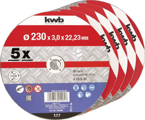 Kwb 791995 Trennscheibe gerade 230mm 5 St. Metall