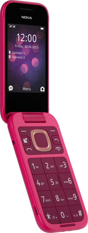 HMD Global Nokia 2660 Flip, pop pink ohne Simlock, ohne Branding