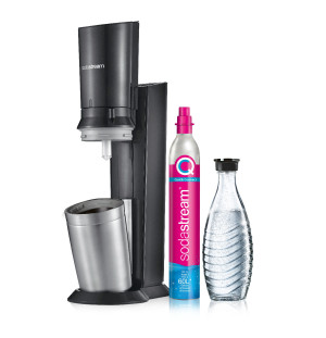 Sodastream Wassersprudler Crystal 3.0 Schwarz, Edelstahl