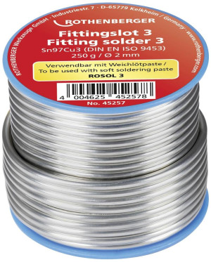 Rothenberger 45255 Ltzinn Spule Sn97Cu3 250g 3mm