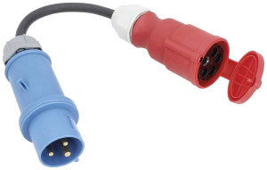 AS Schwabe 61375 Strom Adapterkabel 32A Schwarz 0.3m H07RN-F 3G 6m