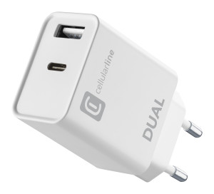 Cellularline Dual Port Travel Charger 20W Wei