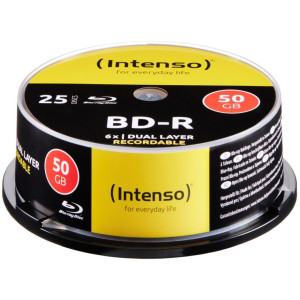 Intenso 5001124 Blu-ray BD-R DL Rohling 50GB 25 St. Spindel