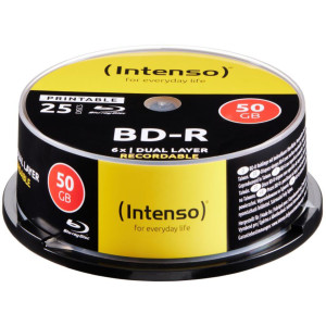 Intenso 5101124 Blu-ray BD-R DL Rohling 50GB 25 St. Spindel Bedruckbar