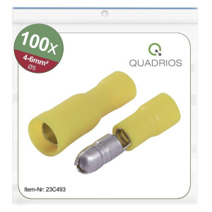 Quadrios 23C493 Rundstecker 4m 6m Gelb 100St.