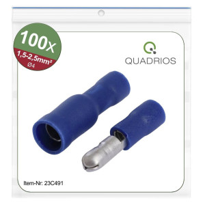 Quadrios 23C491 Rundstecker 1.5m 2.5m Blau 100St.