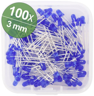 Quadrios LED-Sortiment Blau 3mm 20mA 3.0V
