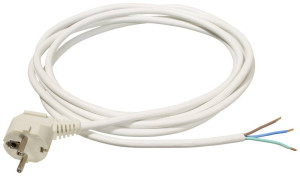 AS Schwabe 70807 Strom Anschlusskabel Wei 10m