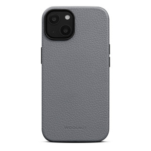 Woolnut Ledercase fr iPhone 14, grau