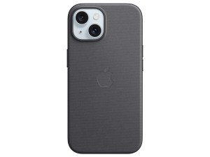 Apple Finewoven Case Backcover iPhone 15 Schwarz Induktives Laden,
