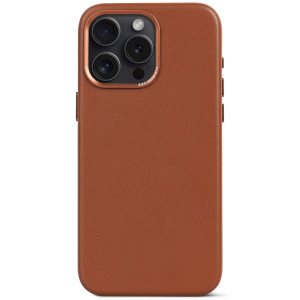 Decoded Leather Backcover fr iPhone 15 Pro Max Tan