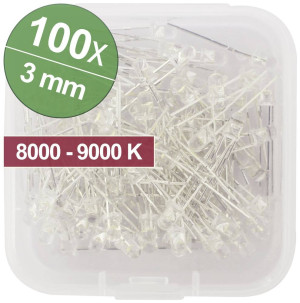 Quadrios LED-Sortiment Kaltwei 3mm 20mA 3.0V