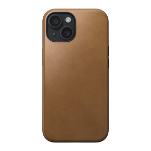 Nomad Modern Leather Case iPhone 15 English Tan