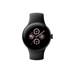 Google Pixel Watch 2 (WiFi) Sportarmband 41mm, schwarz/obsidian