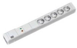 Bachmann 19 Zoll 1,5HE 5xCEE7/3 1xGVS Strom 2,0m CEE7/7