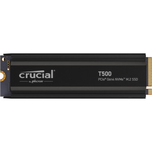 Crucial T500 with heatsink   2TB PCIe Gen4 NVMe M.2 SSD