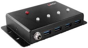 LINDY 443492 4 Port USB 3.2 Gen 1-Hub (USB 3.0) Schwarz