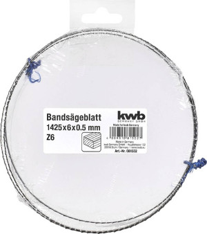 Kwb 081502 Bandsgeblatt, 1425 x 6x 0,65, Z6, Holz 1St.