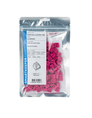SMARTKEEPER ESSENTIAL 100x RJ45 Port Blockers Pink