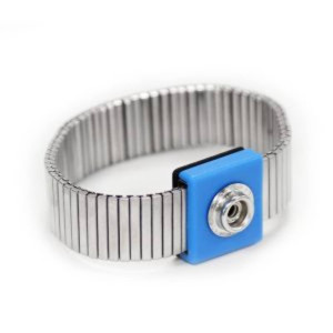 Antistat 066-0014 ESD-Handgelenkband Edelstahl, Blau