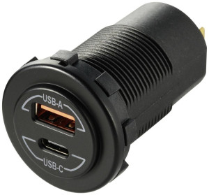 VOLTCRAFT Power-Delivery USB-Einbausteckdose Kfz 60W 12/24V