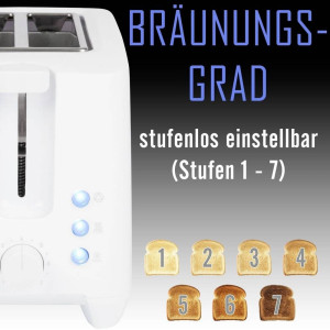 Clatronic TA 3801W Toaster Wei