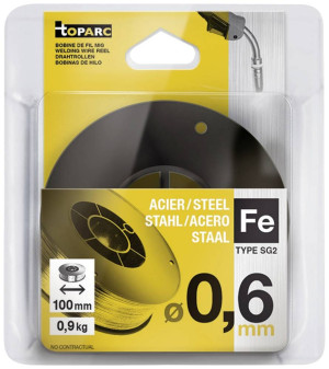 Toparc Drahtspule  100mm - Stahl  0,6mm 0.9kg 086593
