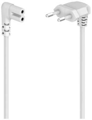 Hama 00221102 Strom Netzkabel Wei 5m
