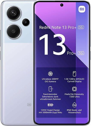 Xiaomi Redmi Note 13 Pro+ 5G violett  ohne Simlock, ohne Branding