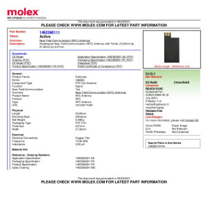 Molex 1462360111 NFC-Antenne