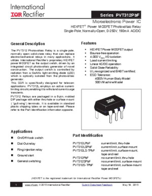 Infineon Technologies PVT312SPBF PhotoMOS-Relais 1 St. 0.32A Polzahl (