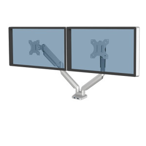 Fellowes Doppelmonitorarm Platinum Series silber