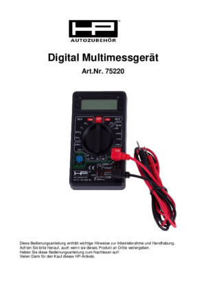 HP Autozubehr Hand-Multimeter digital CAT II 500V