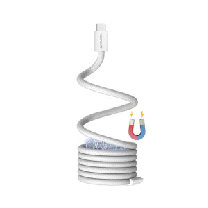 4smarts USB-C Magnetisches Kabel RollUp 1,5m, wei