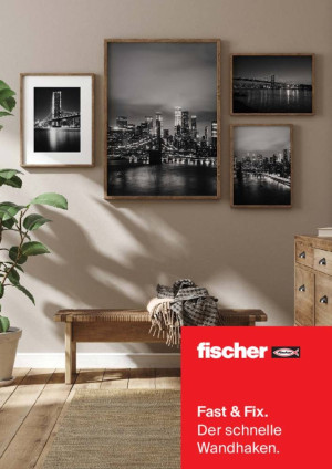 Fischer Fast & Fix K NV Wandhaken Schwarz Inhalt: 1 Set
