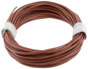 Econ connect KZL2X008BR5 Litze 2 x 0.08m Braun 5m