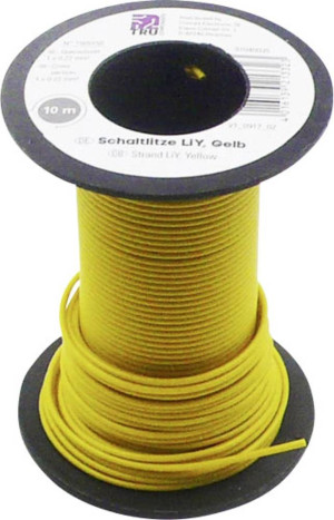TRU Components 1565158 Litze LiY 1 x 0.22m Gelb 10m
