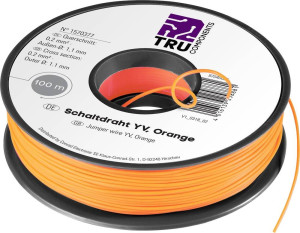 TRU COMPONENTS Schaltdraht Yv 1 x 0.20m Schwarz 25m