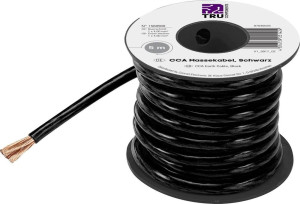 TRU Components 1568968 Massekabel 1 x 4m Schwarz 5m