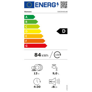 Siemens SX63HX01AE Spler vollintegriert 60 cm