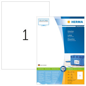 HERMA Universaletiketten 4631 210,0 x 297,0 mm wei