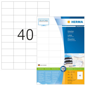 HERMA Universaletiketten 4610 52,5 x 29,7 mm wei