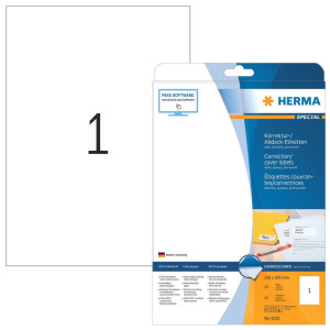 HERMA Universaletiketten 4230 210,0 x 297,0 mm wei