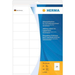 HERMA Adressetiketten 4443 wei - 480 Stck