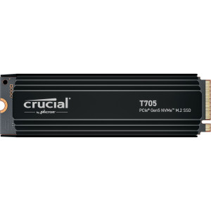 Crucial T705 with heatsink   2TB PCIe Gen5 NVMe M.2 SSD